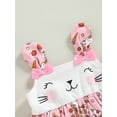 thumbnail image 5 of Bagilaanoe Newborn Baby Girl Easter Rompers Dress Bunny Print Sleeveless Bodysuit 3M 6M 12M 18M Infant Summer One Piece Jumpsuit, 5 of 9