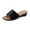 Black, variant on Cathalem Women's Solid Slide Sandals Cut Out Flat Sandals Open Toe H Slides Sandals,Black 41
