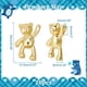 thumbnail image 2 of 10 colgantes de oso chapados en oro de 18 quilates de 1 pulgada de latón con forma de osito de peluche, colgantes de animales dorados, adornos colgantes., 2 of 6