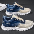 thumbnail image 5 of GrmtClth Mens Gradient Hollow Mesh Running Sneakers Lace Up Lightweight Shock Absorb Non Slip Flexible Sole Outdoor Casual Walking Sport Shoes Blue (US/9), 5 of 8