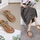 thumbnail image 5 of Sandalias de playa con diamantes de imitación y flores planas bohemias Wmkox8yii  ytu1342, 5 of 9