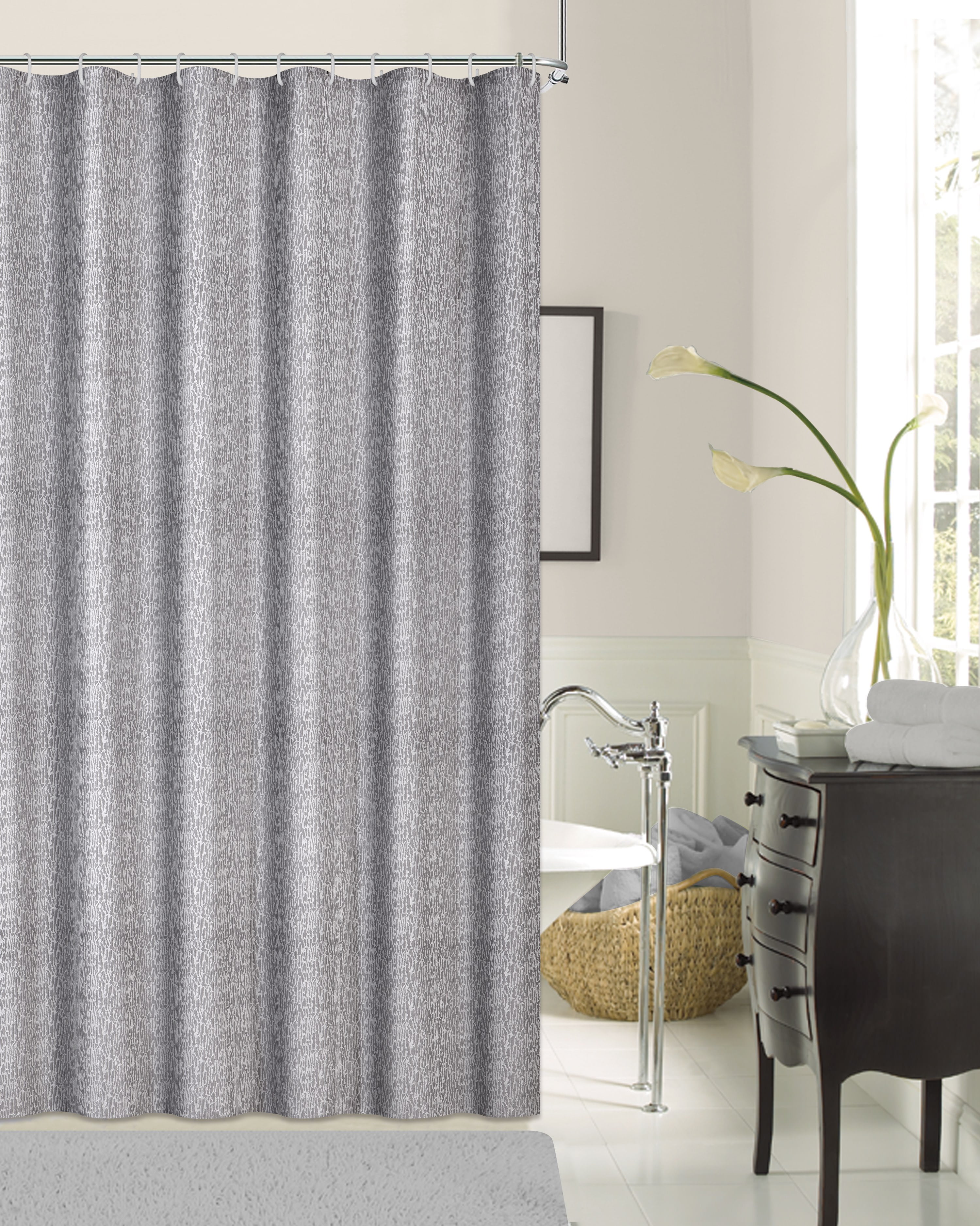 Dainty Home Kingston Textured Fabric Shower Curtain