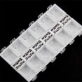 thumbnail image 2 of serony 12 Grids Manicure Tool Box Organizer PVC Nail Tool Storage Box DIY Nail Art Container, White Bottom, 2 of 6