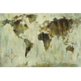 thumbnail image 2 of Vassileva, Silvia 14x11 Black Ornate Wood Framed with Double Matting Museum Art Print Titled - Bronze World Map, 2 of 4