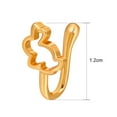 thumbnail image 5 of Jiaroswwei Fake Nose Ring Frog U Shape Cartoon Shiny Cubic Zirconia Nose Cuff for Party, 5 of 8