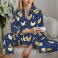 thumbnail image 6 of Hirioo Funny Chicken for Women's Pajama Sets 2 Piece Pjs Women's Long-Sleeved Pajama Set Button Down Sleepwear,S-XXL-XX-Large, 6 of 7