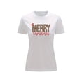 thumbnail image 2 of Playera Blusa Con Estampado Merry Christmas Estilo Animal Print Ropa Para Mujer Color Blanco Talla Mediana Marca Emil SaEs, 2 of 4