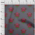 thumbnail image 1 of oneOone Silk Tabby Fabric Leaves & Floral Block Decor Fabric Printed BTY 42 Inch Wide, 1 of 4