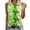 Yellow, variant on Womens Work Shirts Crew Neck Sleeveless St. Patrick'S Day Printed Womens Summer Tops,Yellow,XL