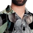 thumbnail image 5 of Tmall Men's Casual Printed Button Down Short Sleeve Poplin Hawaiian Beach Shirt with Spread Collar Tops, 5 of 6