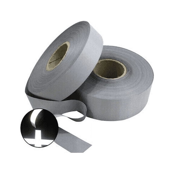 Flame Resistant FR Sew On High Visibility Hi Vis Retro reflective tape (2" x 5 yds, Silver)