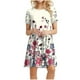 thumbnail image 1 of Vestido suelto casual de manga corta con estampado floral y estampado de girasol para mujer Pompotops ghjkhdj10754, 1 of 8