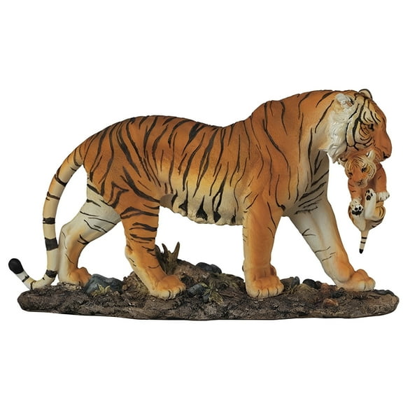 FC Design 11"W Orange Bengal Tiger Mother Carrying Cub Wild Cat Animal Figurine Statue Sculpture Ornament Decoration Home/Room Decor and Unique Gift Ideas for Housewarming, Holidays and Birthdays