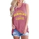 thumbnail image 1 of Camiseta sin mangas con estampado gráfico de Sunshine and Coffee para mujer, informal, de verano, sin mangas, 1 of 2