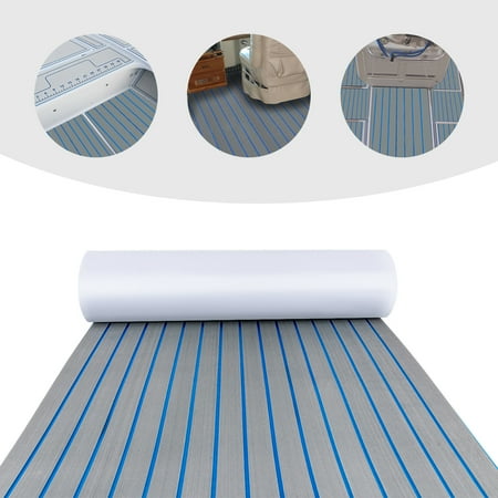 Vintoro 95" X 35.5" EVA Foam Anti-skid Mat, Faux Teak Marine Carpet, Yacht Boat Flooring Decking Sheet