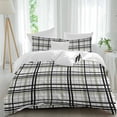 thumbnail image 2 of Sage Green Black Plaid Duvet Cover Set, Farmhouse Green Black Checkered Soft Duvet Cover Twin Size Bedding Set 4 Pieces, 1 Quiltcover and 2 Pillowcases with Zipper, 1 Bed Sheet for All Seasons, 2 of 9