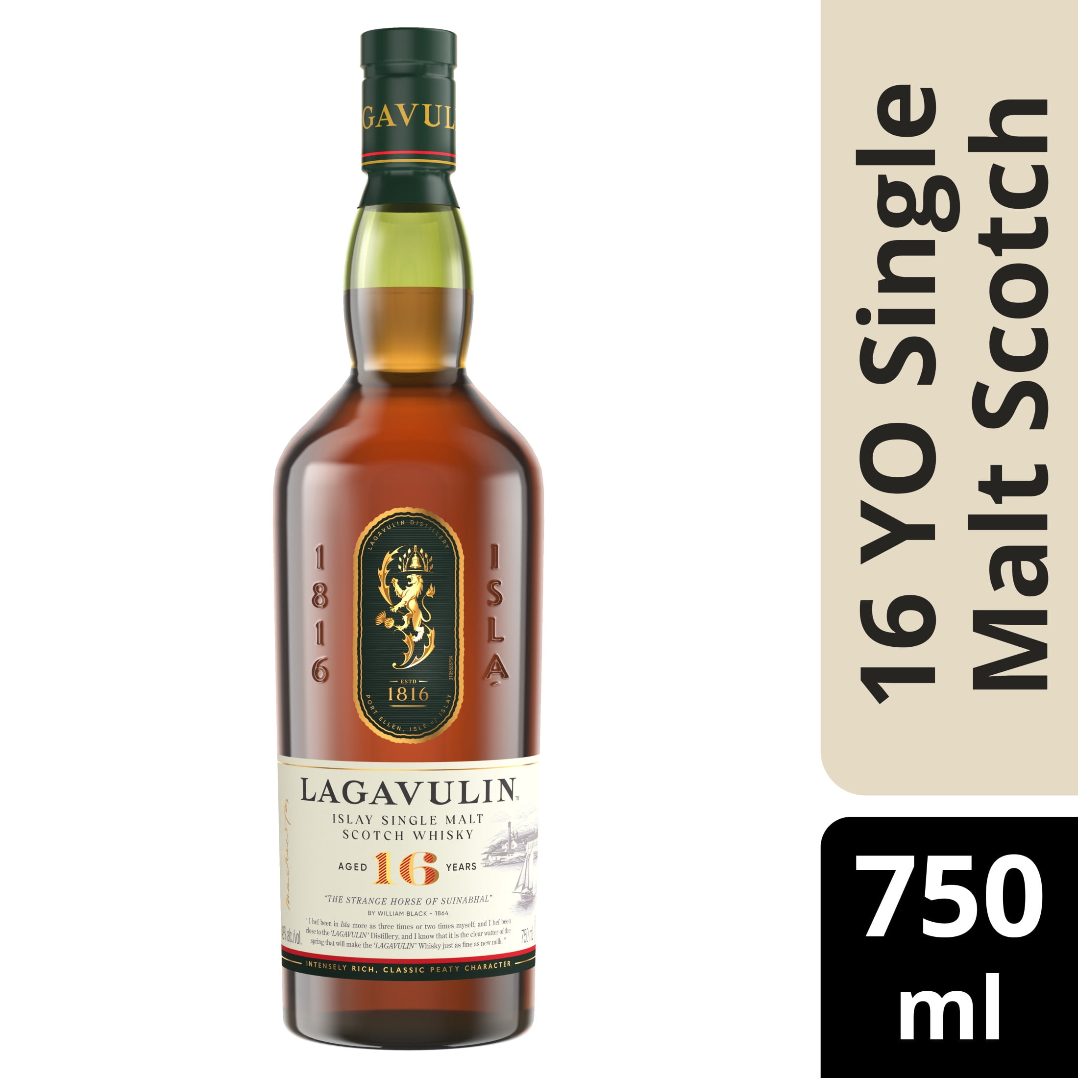 Lagavulin 16 Year Old Islay Single Malt Scotch Whisky, 750 mL, 43