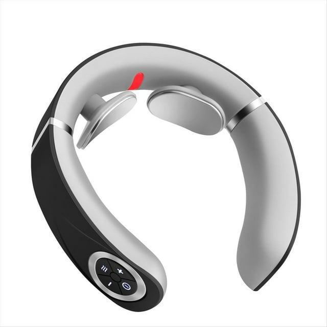 Masajeador de Cuello Eléctrico Masajeador de Cuello con Calefacción Portátil Masajeador de Cuello de Pulso Eléctrico para Alivio del Dolor y Relajación Negro