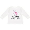 thumbnail image 3 of Inktastic My Nana Loves Me Unicorn Girls Long Sleeve Toddler T-Shirt, 3 of 5