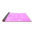 thumbnail image 2 of Ahgly Company Indoor Round Abstract Purple Modern Area Rugs, 3' Round, 2 of 4