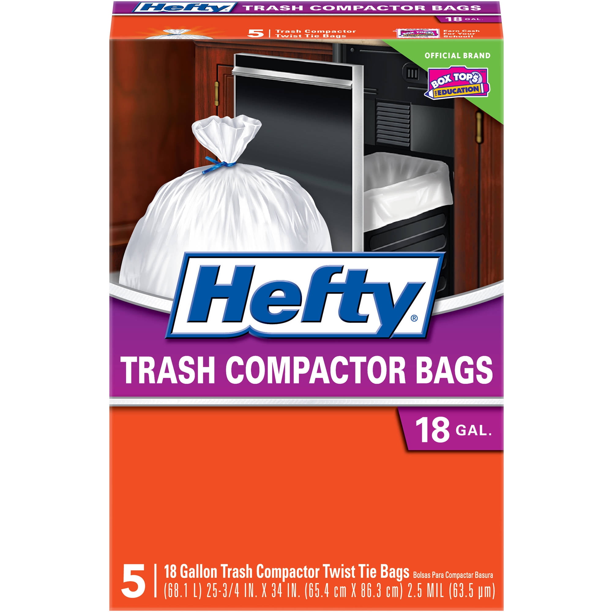 BestAir Heavy Duty Paper Trash Compactor Bags, Pre-Cuffed, 12 Bags 