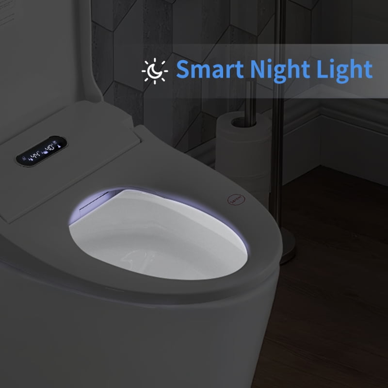 Dcskyn Smart Bidet Toilet Seat with Warm Water Wash Heated Seat Adjustable Nozzle Self Cleaning Night Light