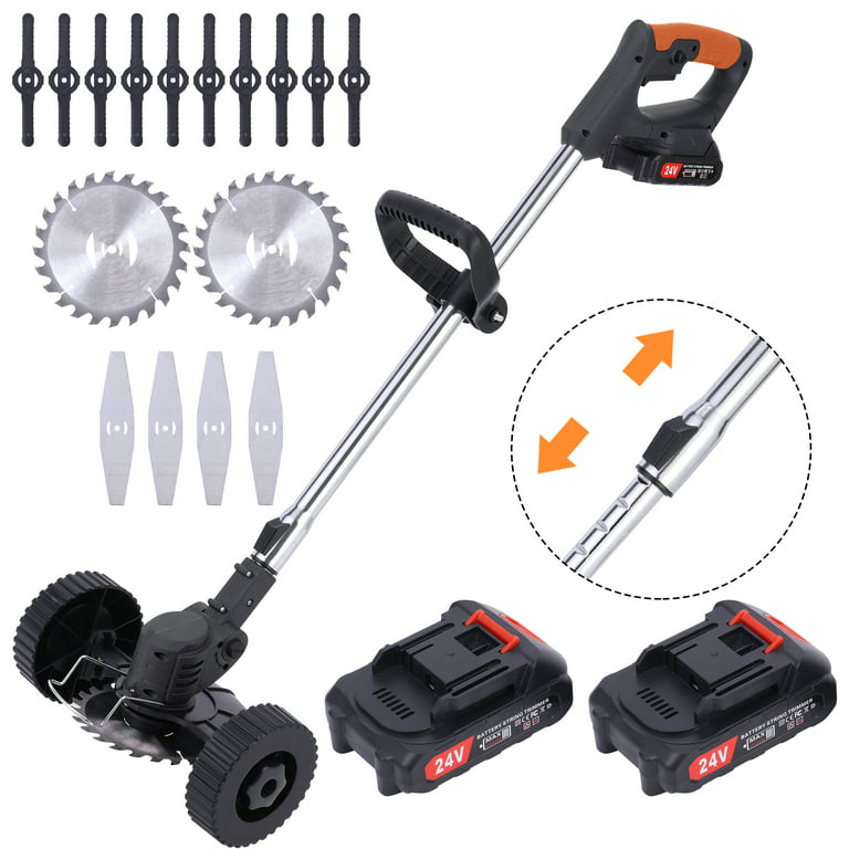 plan Stædig Svare Lawn Edger Electric, Electric Weed Wacker Cordless, 3-in-1 Battery Powered  Weed Wacker with 3 Types Blades for Garden Yard - Walmart.com
