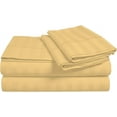 thumbnail image 3 of Split Top California King Adjustable Flex Top California King Size 100% Egyptian Cotton, Stripe Gold, 800 Thread Count, 15 inch Deep Pocket, 28" Split Top Sheets Bed 4 Piece Sheet Set, 3 of 7