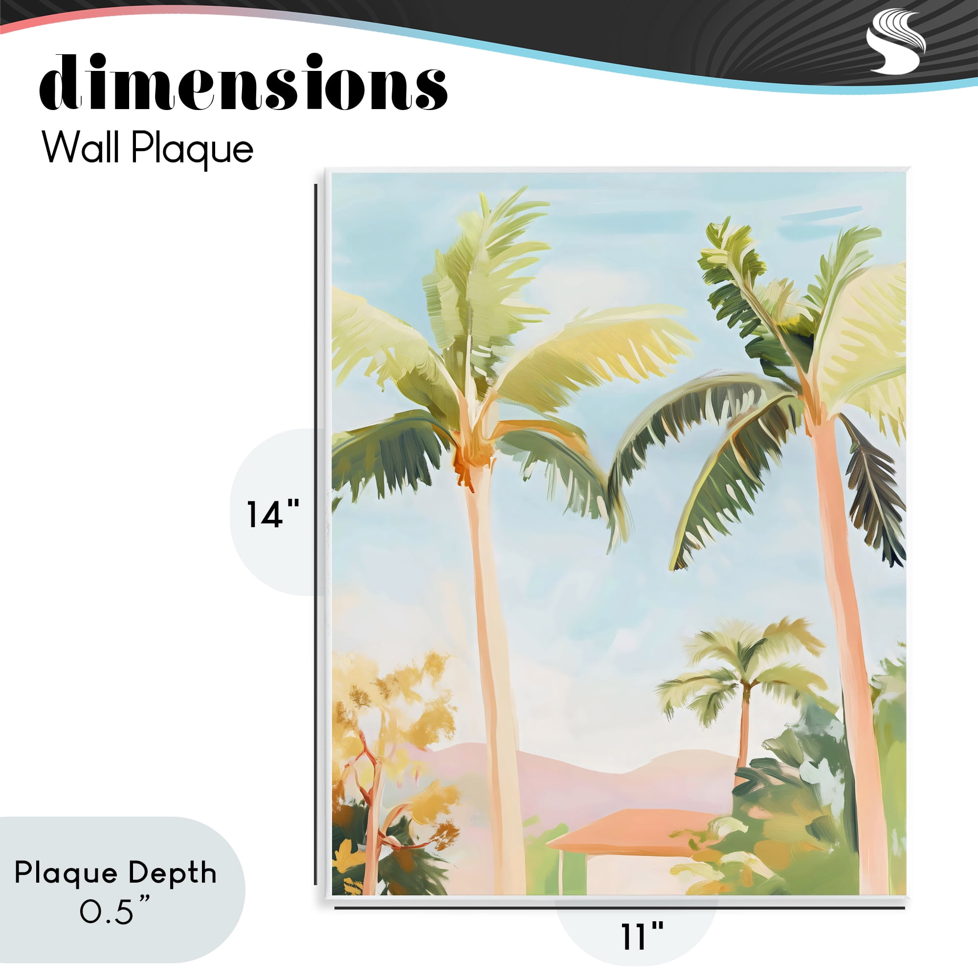 Stupell Industries Rising Above Tropical Palms Wall Plaque Art, design by The Prints Vibe