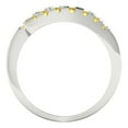 thumbnail image 5 of 0.235 ctw Wedding Band for Women - 18K White Gold Simulated Yellow Diamond Stackable Eternity Ring, 5 of 6