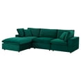 thumbnail image 1 of Sectional Sofa Set, Velvet, Green, Modern Contemporary Urban Design, Living Lounge Room Hotel Lobby Hospitality, 1 of 10