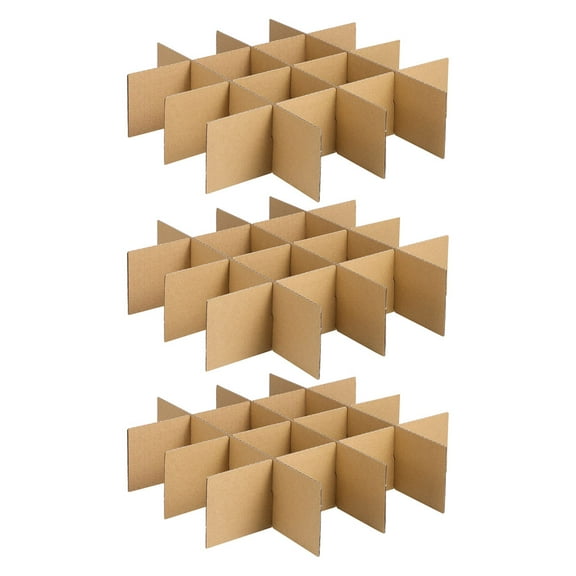 18Pcs Moving Box Glasses Divider for Wine Glassware Dish Packing Cardboard Dividers for Boxes Khaki