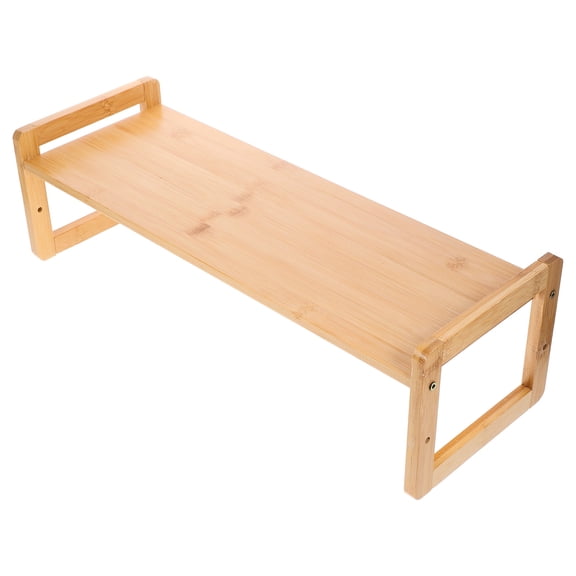 RENACLIPY Desk Monitor Riser Bamboo Storage Solution 1Set for Home Use Khaki