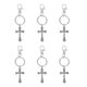 thumbnail image 1 of GOOHOCHY 6 llaveros de cruz de hierro plateado, adorno para llaves, regalo cristiano, accesorio delicado, 1 of 8