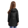 thumbnail image 2 of TTAO Kids Girls' Hooded Puffer Jacket Winter Padded Coat Snowsuit Lightweight Overcoat Thicken Warm Outerwear Black 5-6, 2 of 5