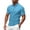 Sky Blue, variant on KIHOUT Men's Vertical Fine Rib Knit Short Sleeve Polo Shirt, Two Button Slim Fit Breathable Solid Acrylic Casual Top