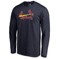 thumbnail image 2 of Men's Navy St. Louis Cardinals Team Wordmark Long Sleeve T-Shirt, 2 of 3