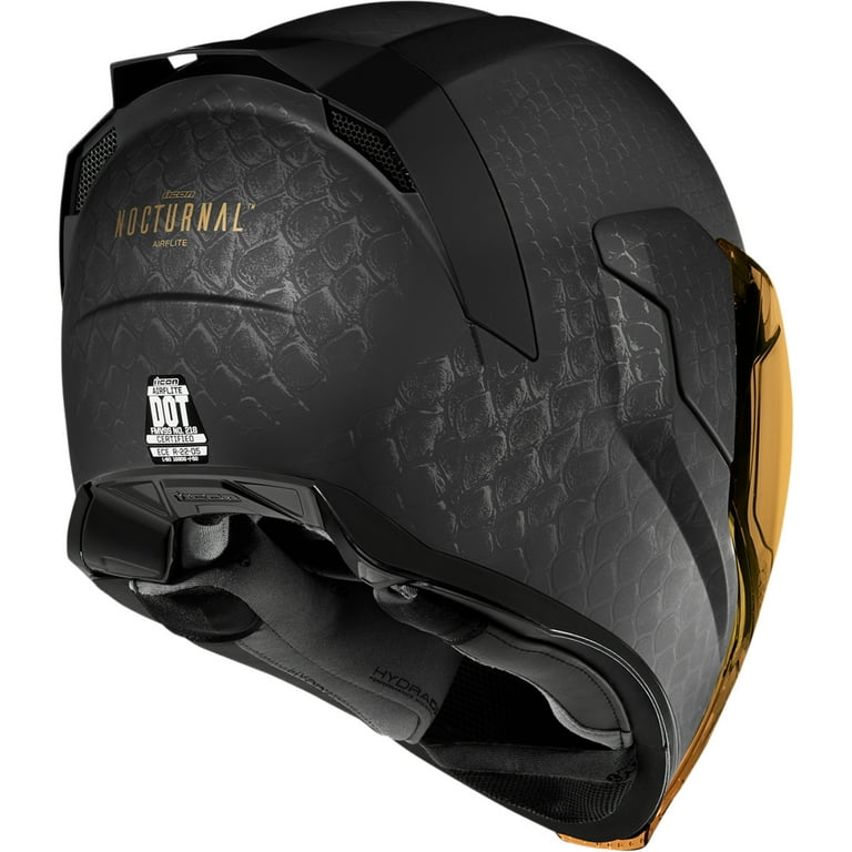 Icon Airflite Nocturnal Motorcycle Helmet Black XXL - Walmart.com