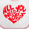 thumbnail image 4 of Inktastic All You Need is Love Red Heart Shape Boys or Girls Baby Bib, 4 of 4