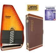 Oscar Schmidt 21 Chord Autoharp, Flame Maple Top, Honey Sunburst, OS11021FHS W/Hard Case, OS11021FHS AC449PACK