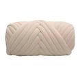 thumbnail image 2 of Tubo de hilo grueso de poliéster y algodón hilo tejido a mano tejido suave 250G hilo de peso lavable para hacer alfombras, bufanda, suéteres, camello claro perfecl hilo grueso, 2 of 8