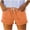 Orange, variant on Ahabrexf Women's High-Waisted Straight Leg Pants with Foldable Hem and Pockets -Like Fabric Short Style for Casual Daily Wear