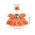 thumbnail image 4 of Porch Goose Halloween Outfit 19-23 Inch Orange Black Cat Moon Dress with Hat for Outdoor Front Porch Garden Yard Fall Season Decor, 4 of 7