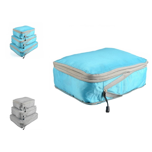Travel Storage Bag Large Capacity Waterproof Wear Resistant Zipper Closure Wide Application Space-saving Nylon Travel Suitcase Clothes Pants Organizer Pouch for Home