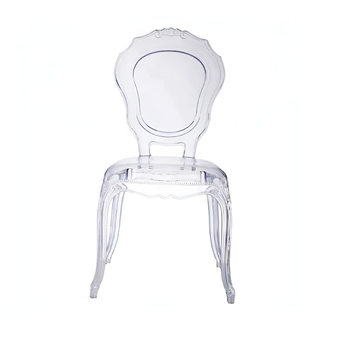 Heavenly Collection Clear Plastic Armless Chair for Dining Area