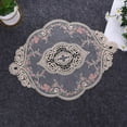 thumbnail image 2 of UHUSE Nappe Brodée de Roses en Dentelle pour Table Ronde Décoration de Mariage Fête Dîner, 2 of 6