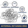 thumbnail image 3 of Uxcell Internal Retaining Rings, E-Clip Snap Ring Stainless Steel Internal Circlip for Automobile mm 22  50, 3 of 7