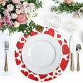 thumbnail image 4 of GZHJMY Cute Love Heart Placemats 6Pcs,Holidays PVC Weave Place Mats Table Mats Non-Slip Easy to Clean for Home Kitchen BBQ Party Table Decor,15.4", 4 of 6