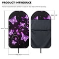thumbnail image 7 of XYZCANDO Car Seat Towel Cover Waterproof, Compatible with Van Bucket Seat, Terry Cloth Car Seat Covers Fit for Vans Trucks(Purple Butterfly and Leaf Pattern 1 Pack), 7 of 7