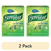 (2 pack) Benefiber Plant-Based Prebiotic Fiber Supplement, Clear and Taste-Free, 28 Stick Packs, 0.14 oz Each